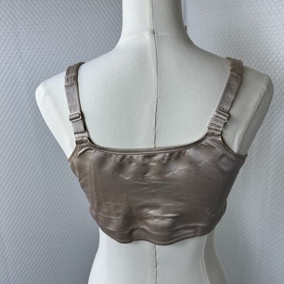 Ruby Ribbon Demiette Wireless Bra Size 36 Beige Stretch Comfort - Picture 4 of 6